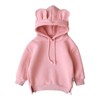 MyKids-Usa Baby Solid Color Animal Ear Patch Design Autumn Hoodie - 2 of 4