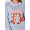 Women's Girly Pop Cow Boots Sweater - Baevely by Wellmade - 2 of 4