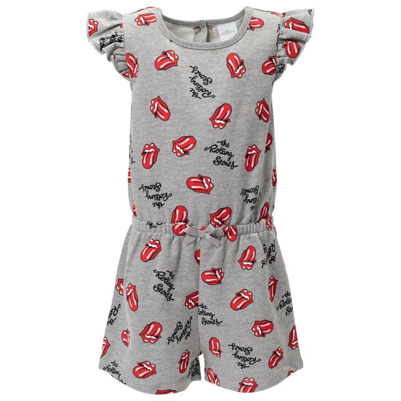 Rolling Stones Girls French Terry Sleeveless Romper Toddler, 1 of 8