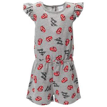 Rolling Stones Girls French Terry Sleeveless Romper Toddler