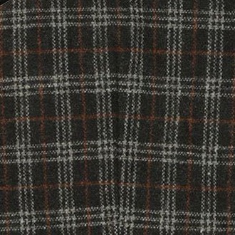 122 - charcoal plaid orange highlight