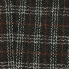 122 - charcoal plaid orange highlight