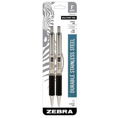 2ct F-402 Ballpoint Pens Black Ink Fine .7mm - Zebra