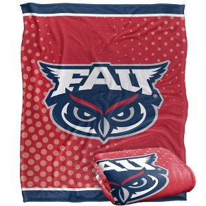 Florida Atlantic University Logo Dots Silky 50x60 Blanket, 1 Sided - 1 of 4