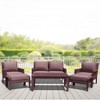 Courtyard Casual Buena Vista II 6 pc Loveseat Group with Ottomans  Includes:  One Loveseat, One Coffee Table, Two Club Chairs & Two Ottomans - 2 of 4