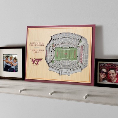Virginia Tech Hokies 5-Layer StadiumView 3D Wall Art
