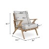 Accent Chairs Set Of 2,Comfortable Living Room Chairs Cosy Reading Chair,Patio Coffee Chairs With Waterproof Outdoor Seat Pads-Cuddlewood - 4 of 4