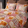 Hachikiko Sunflower Patchwork Cotton Quilt Set,Farmhouse Country Bedspread with Shams - 2 of 4