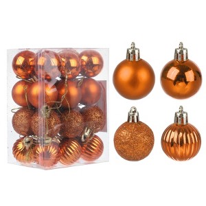 Unique Bargains Acrylic DIY Craft Party Christmas Tree Ornament Hanging Balls 1.18" 24 Pcs - 1 of 4