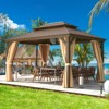 EROMMY Aluminum Patio Gazebo, Hardtop Gazebo With Galvanized Steel Roof And Aluminum Frame - 2 of 4