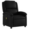 vidaXL Black Faux Leather Massage Recliner Chair - Manual Recline, Vibrating Massage Points, Plush Padding - 3 of 4