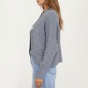 Anna-Kaci Women's Open Front Long Sleeve Knit Fashion Cardigan with Textured Hollow-Out Design - 4 of 4