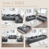 MOONMISS Convertible Corduroy Folding Sofa Bed, with Fixed Frame and Pillow Back Handrail, Folding Memory Foam Bed For Dormitory,Apt - 4 of 4