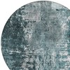 Teal Blue Gray And Charcoal Abstract Washable Indoor Outdoor Area Rug - 4 of 4