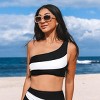 Women's Colorblocked Design One Shoulder Bikini Top - Cupshe - image 2 of 4