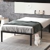 Bed Frame No Box Spring Needed, Heavy Duty Platform Metal Bed Frame with Metal Slats and Under Bed Storage, Easy Assembly, Black - 2 of 4