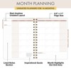 ESSENTIAL PRO Undated Daily, Weekly/Monthly Planner,Tabs,Notes Pages,Storage Pocket,Bookmark (Small Navy Floral) - 2 of 4
