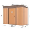 Isabel 4.2 x 9.1 Ft Metal Storage Box, Patio Tool Shed with Lockable Doors Vents, Outdoor Furniture - Maison Boucle - 4 of 4