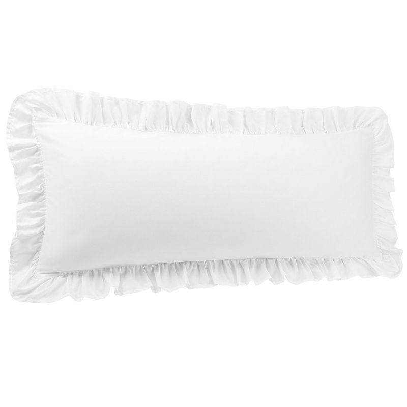 PiccoCasa Pure Cotton Soft Envelope Closure Body Ruffled Pillowcases 2 Pcs, 1 of 6