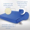 Core Products AB Contour Cervical Support Pillow, Satin, Blue - 3 of 4