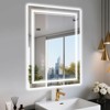 SEVOBAL Bathroom Vanity Mirrors Frameless Mirror with Anti-Fog Dimmable Lighting Smart Design Robust and Safe, White, 20"*28"*2.68" - 2 of 4