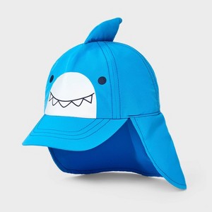 Baby Boys' Shark Swim Hat - Cat & Jack™ Blue - 1 of 3
