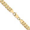Black Bow Jewelry Men's 6.75mm 14k Yellow Gold Beveled Solid Curb Chain Bracelet - 2 of 4