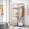Portable Closet, Clothes Storage Organizer with 6 Shelves, 1 Clothes Hanging Rail, Non-Woven Fabric Closet 34.6 x 17.7 x 66.1 Inches - 3 of 4