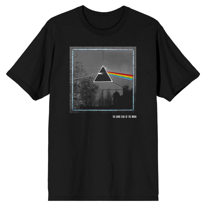 Pink Floyd Black And White Color Prism Crew Neck Short Sleeve Men's Black T-shirt, 1 of 4