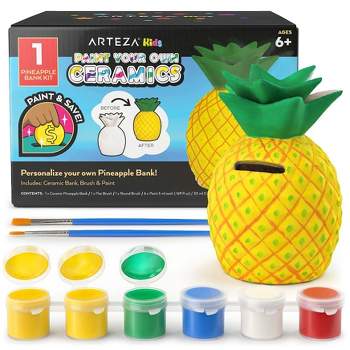Arteza Kids Animals Paint Kit, 4 8x8 Canvases, Brushes, & Paints