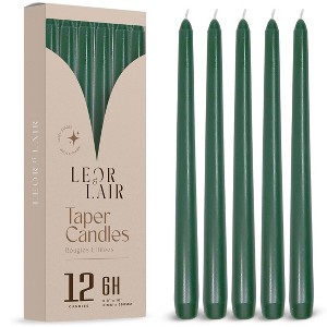 Leor & Lair Taper Candles - 12 Pack - 10" Tall Candlesticks for Dinner, Home Decor, Holiday, Wedding - 1 of 3