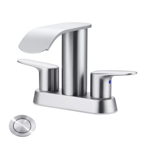 Wowow 4 In. Centerset Double-handle Waterfall Bathroom Faucet : Target