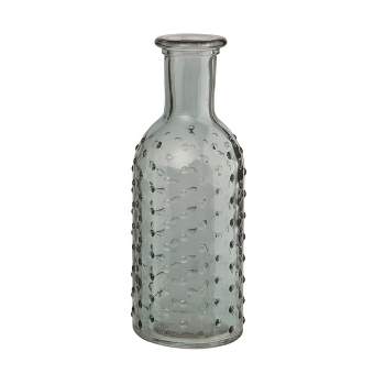 Transpac Glass 7.45 in. Clear Spring Hobnail Bottle Vase