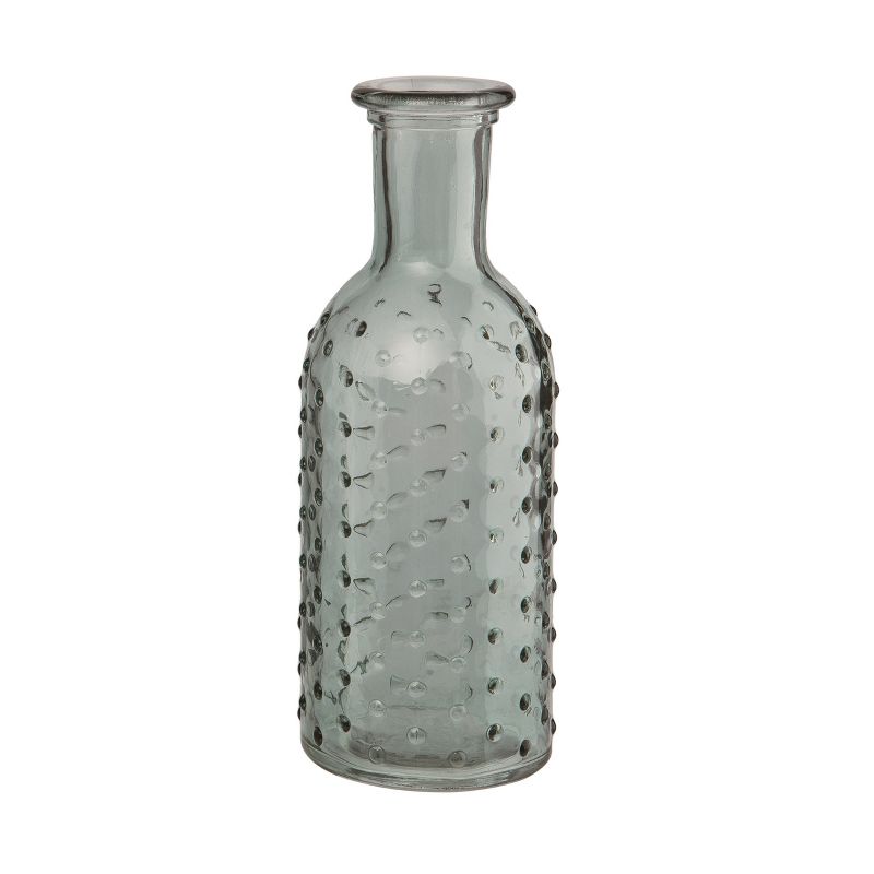 Transpac Glass 7.45 in. Clear Spring Hobnail Bottle Vase, 1 of 2