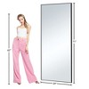 Wooakway Black Metal Full Length Mirror Accent Wall Mirror Freestand Mirror with Bracket - 4 of 4
