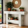 Hommoo Farmhouse Console Table With Storage Gray - 3 of 4