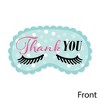 Big Dot of Happiness Spa Day - Shaped Thank You Cards - Girls Makeup Party Thank You Note Cards with Envelopes - Set of 12 - 3 of 4