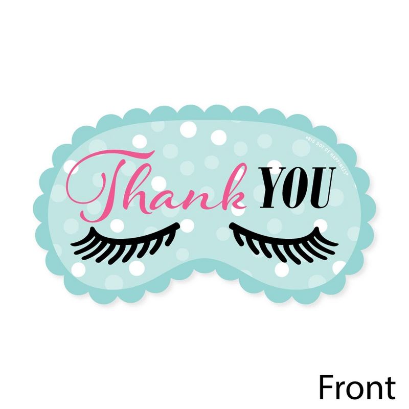Big Dot of Happiness Spa Day - Shaped Thank You Cards - Girls Makeup Party Thank You Note Cards with Envelopes - Set of 12, 3 of 8