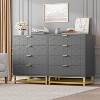 2/3/4/5/6/7 Drawer Dresser with Metal Legs, Wood Dressers Chest Organizer with Wide Storage, Modern Chest of Drawers for Bedroom, Living Room,Hallway - 3 of 4