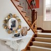 Fabulaxe 31" Accent Wall Mounted Mirror with Gold and Silver with Decorative Modern Pedal Leaf Frame - 2 of 4