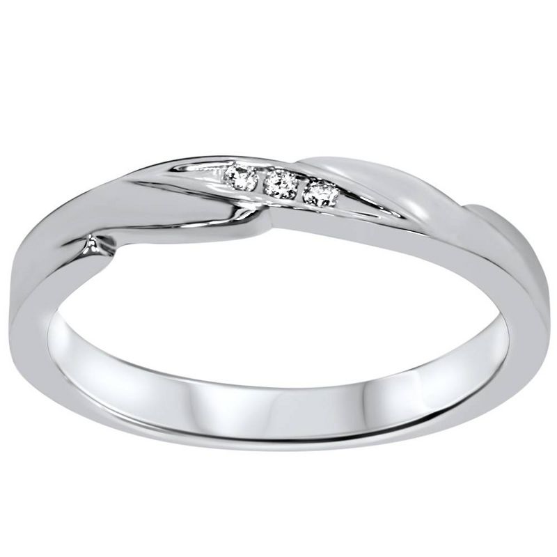 Pompeii3 1/4ct Diamond Engagement Wedding Ring Set 10K White Gold, 3 of 6