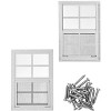 1 Pack Aluminum Shed Windows, Flush Mount Sliding Window with Tempered Glass and Screen for Ventilation in Shed, Chicken Coop, Playhouse - 2 of 4