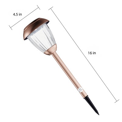 Summer White LED Flameless Solar Pathway Lights Set