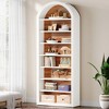 Tribesigns 78.74" Bookshelf, Wooden Arched Bookcase Display Shelving Unit - 2 of 4