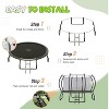 AMERLIFE Outdoor Trampoline with Enclosure Net and Ladder, Recreational Trampolines for Kids and Adults - 3 of 4