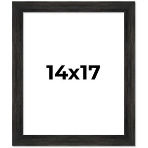PosterPalooza | 14x17 Wide Barnwood Picture Frame, UV Acrylic, 6 Finishes - Grey, Brown, White, and Black - 1 of 4