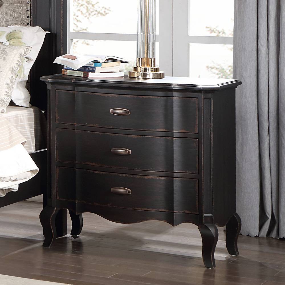 Photos - Bedroom Set 30" Chelmsford Nightstand Antique Black Finish - Acme Furniture