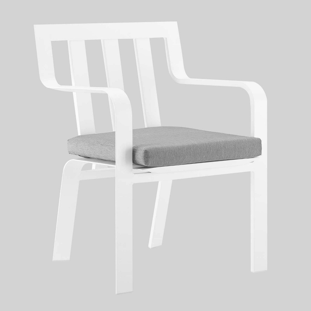 Baxley Outdoor Aluminum Patio Dining Armchair Gray Modway