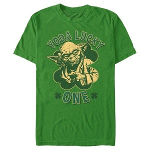 Men's Star Wars St. Patrick's Day Yoda Lucky One T-Shirt - 1 of 4
