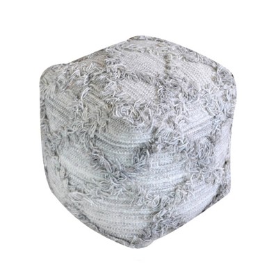 Jucar Handcrafted Boho Fabric Cube Pouf - Christopher Knight Home